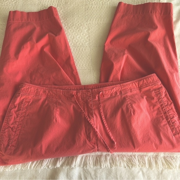 Talbots Capri Pants Coral Pink Stretch Cropped Straight Leg 16W Petite - Picture 3 of 15